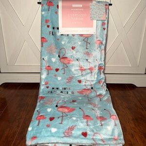 Envogue Flamingo “Mama You’re Flamazing” Print Throw Blanket